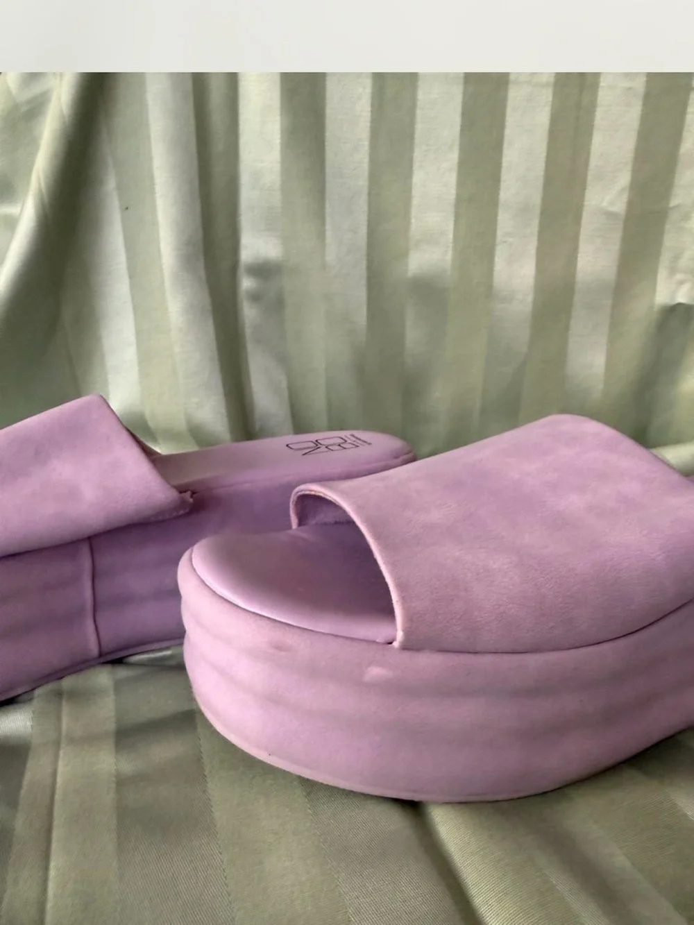 NOBO Urban Outfitters Platform Slide Sandals in Pastel Lavender 9